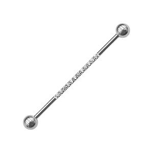 Transversal com Zircônias | Titânio | Piercing de Orelha
