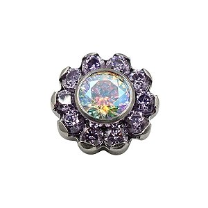 Joia Labret Power Flower | Titânio | Piercing de Orelha