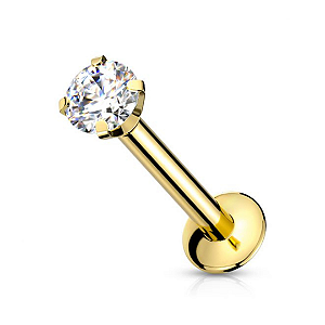 Piercing Ponto de Luz Crav 2.5mm | Tit. PVD Gold | Piercing de Orelha