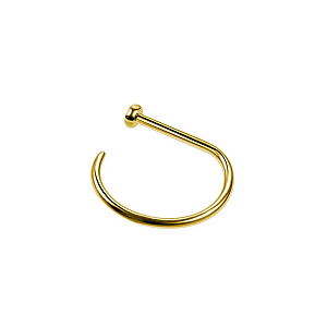 Piercing D-Ring | Tit. PVD Gold | Piercing de Nariz