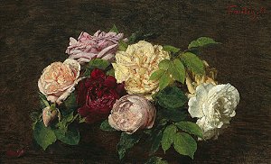 Rosas na mesa