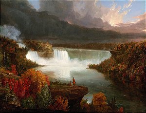 Vista distante das Cataratas do Niágara