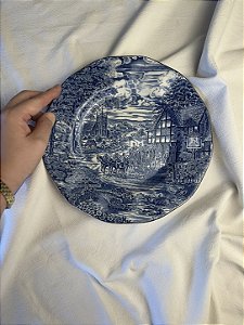 Prato de Porcelana Inglesa - Cena Campestre