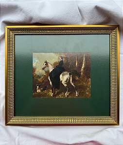 Amazona em seu cavalo