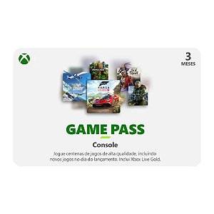 Assinatura Xbox Game Pass 3 Meses - Console