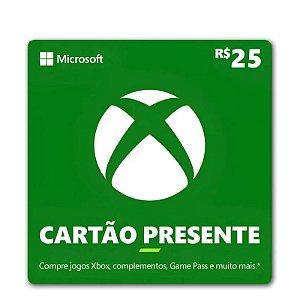 Gift Card Xbox 25 reais