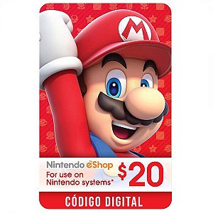 Gift Card Nintendo eshop 20 Dólares