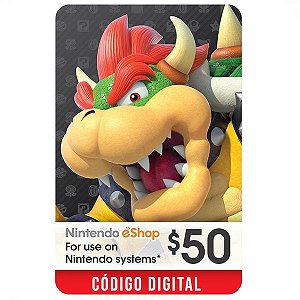 Gift Card Nintendo eShop 50 Dólares