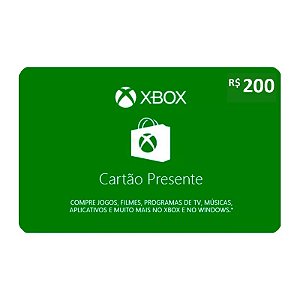 Gift Card Microsoft Xbox 200 reais