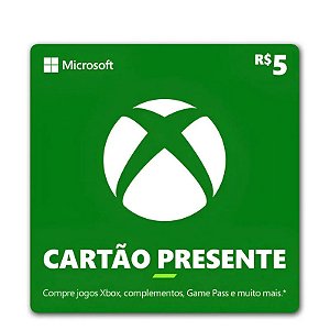 Gift Card Xbox 5 reais