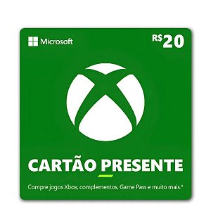 Gift Card Xbox 20 reais