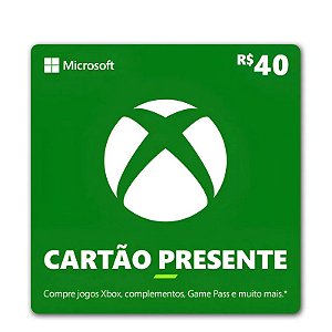 Gift Card Xbox 40 reais