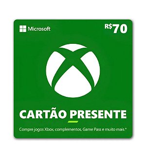 Gift Card Xbox 70 reais