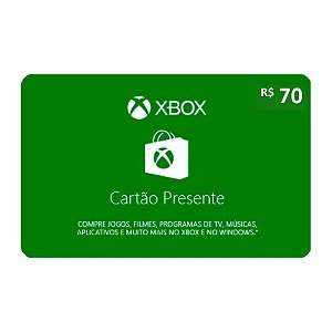 Gift Card Xbox 70 reais