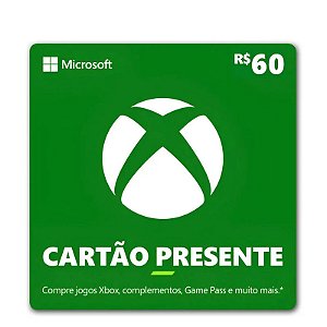 Gift Card Xbox 60 reais