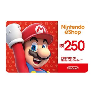 Gift Card Nintendo Switch 250 Reais