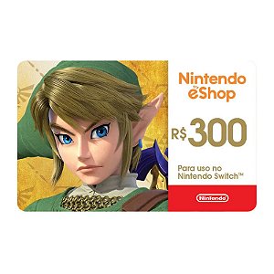 Gift Card Nintendo Switch 300 Reais