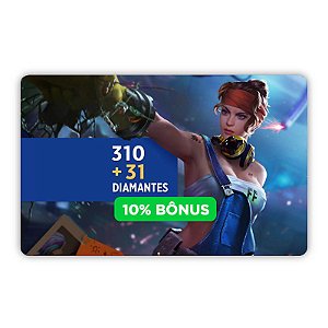 Gift Card Free Fire 310 diamantes + 10% de Bônus