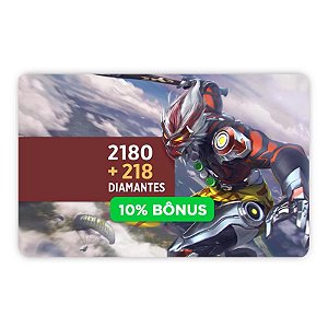 Gift Card Free Fire 2180 diamantes + 10% de Bônus