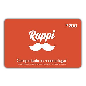 Gift Card Rappi 200 reais