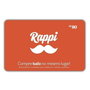 Gift Card Rappi 80 reais