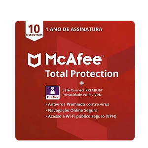 Mcafee Total Protection 10 Dispositivos + Safe Connect
