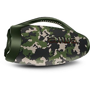 Caixa de Som Boombox Plus AIWA BBS-01GR 200W BT 30H IP66 USB Verde Militar