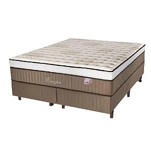 Conjunto Cama Box+ Colchão Softflex Queen Size Mola Ensacada Europa 158x198x71cm