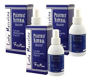Plástica Natural Eloisa Medina Rejuvenescedor Facial For Man 120ml kit c/3 unidades