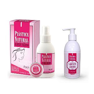 Plástica Natural Eloisa Medina Rejuvenescedor Facial 120ml 1 loção + 1 Sabonete Líquido c/ Colágeno 180ml