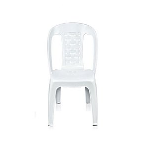 Cadeira Plástica Empilhável Bistrô Vime Branco Gelo Arqplast