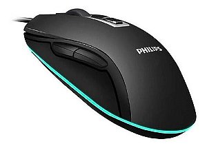 Mouse Gamer Com Fio USB Led 2800dpi SPK9212B Preto Philips