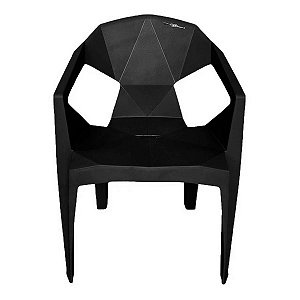 Cadeira Poltrona Apoio de Braço Plástica Futurista DIAMOND