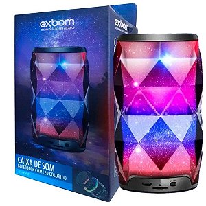 Caixa De Som Bluetooth Com LED Galáxia Cs-m54bt Exbom