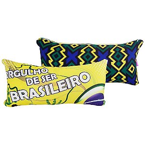 Almofada Retangular Brasil Orgulho de Ser Brasileiro