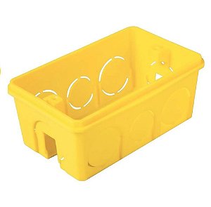 Caixa De Embutir 4x2 Plástica Retangular Amarela Tramontina
