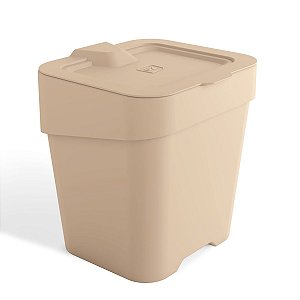 Lixeira de Pia Cozinha Slim 2,5L Plastica Cappucino