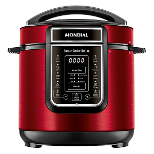 Panela de Pressão Elétrica Digital 6L Vermelho Mondial