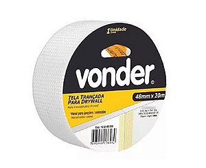 Tela Traçada Drywall Vonder 100MmX20M