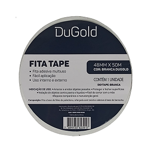 Fita Adesiva Dugold Tape Branca 48Mm X 50M