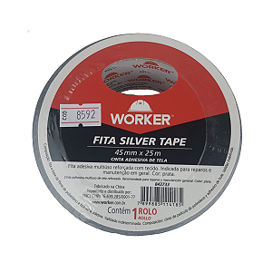 Fita Adesiva Worker Silver Tape 45mm X 25m