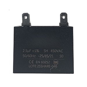 Capacitor 2.5Uf 450V Motor Ventilador