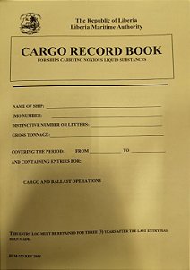 LIBERIA RLM-333 CARGO RECORD BOOK - SHIP CARRYING NLS