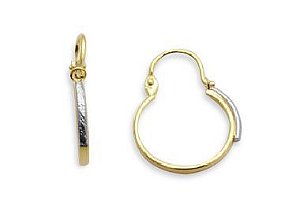 Argola Rommanel com Detalhe em Rhodium Argola Rommanel com Detalhe em Rhodium