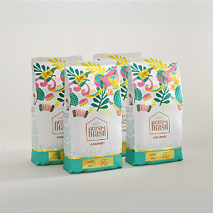 Kit com 4 Café Gourmet Torra Média em Grãos 100% Arábica 500g