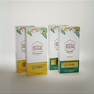 Kit de 2 Caixas com 10 Cápsulas Café Tradicional e 2 Caixas com 10 Cápsulas Café Gourmet