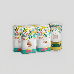 Kit com 4 Cafés Gourmet Moído 500g + 1 Lata Edição Especial de Café Gourmet Moído 250g