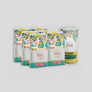 Kit com 6 Cafés Gourmet Moído 500g + 1 Lata Edição Especial de Café Gourmet Moído 250g