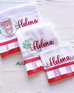 Kit 2 fraldas passeio e 1 fralda ombro