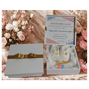 Caixa MDF com Sapatinhos – Revelação de Gravidez ou Convite de Padrinhos